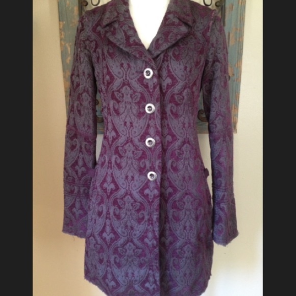 Purple Brocade Coat Burning Man 